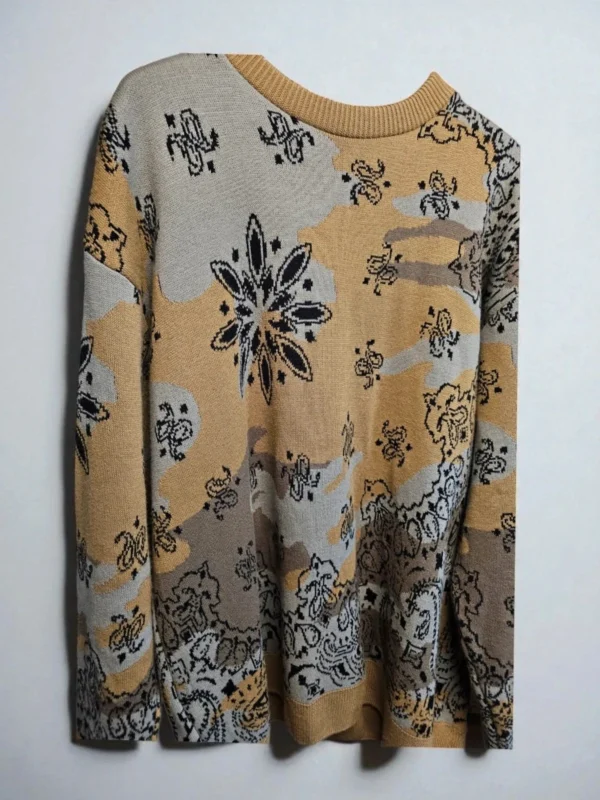 Sweter BoohooMAN paisley desert camo – Męski, Rozmiar S