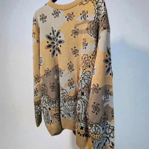 Sweter BoohooMAN paisley desert camo – Męski, Rozmiar S