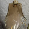 Lampa wisząca vintage Eglo Leuchten mosiądz szkło trawione drzewo 75 cm