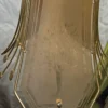 Lampa wisząca vintage Eglo Leuchten mosiądz szkło trawione drzewo 75 cm