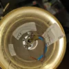Lampa wisząca vintage Eglo Leuchten mosiądz szkło trawione drzewo 75 cm