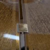 Lampa wisząca vintage włoskie szkło dymione drewno 84 cm