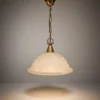 Lampa wisząca Murano Italia szkło alabastrowe mosiądz 52 cm