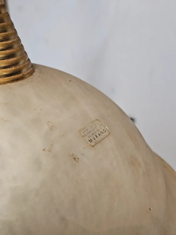 Lampa wisząca Murano Italia szkło alabastrowe mosiądz 52 cm