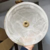 Lampa wisząca Murano Italia szkło alabastrowe mosiądz 52 cm