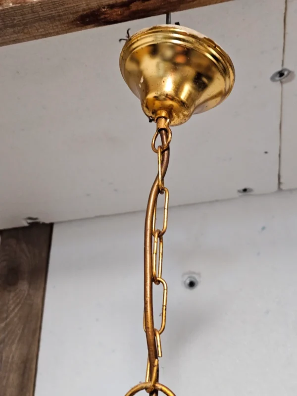 Lampa wisząca Murano Italia szkło alabastrowe mosiądz 52 cm