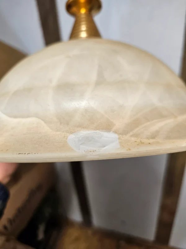Lampa wisząca Murano Italia szkło alabastrowe mosiądz 52 cm