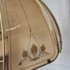 Lampa wisząca Massive vintage dymione szkło kwiat lotosu 59 cm