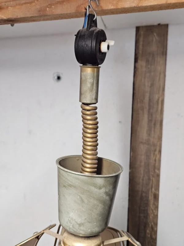 Lampa wisząca Massive vintage dymione szkło kwiat lotosu 59 cm