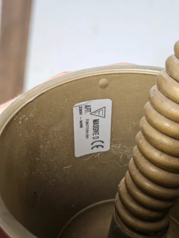 Lampa wisząca Massive vintage dymione szkło kwiat lotosu 59 cm