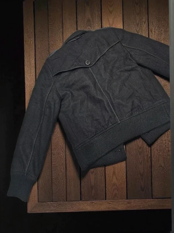 Kurtka Pepe Jeans london „Gillian”  czarna, wełna z wiskozą, rozmiar S