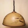 Lampa wisząca vintage z prawdziwymi roślinami regulowana Italy 73 cm