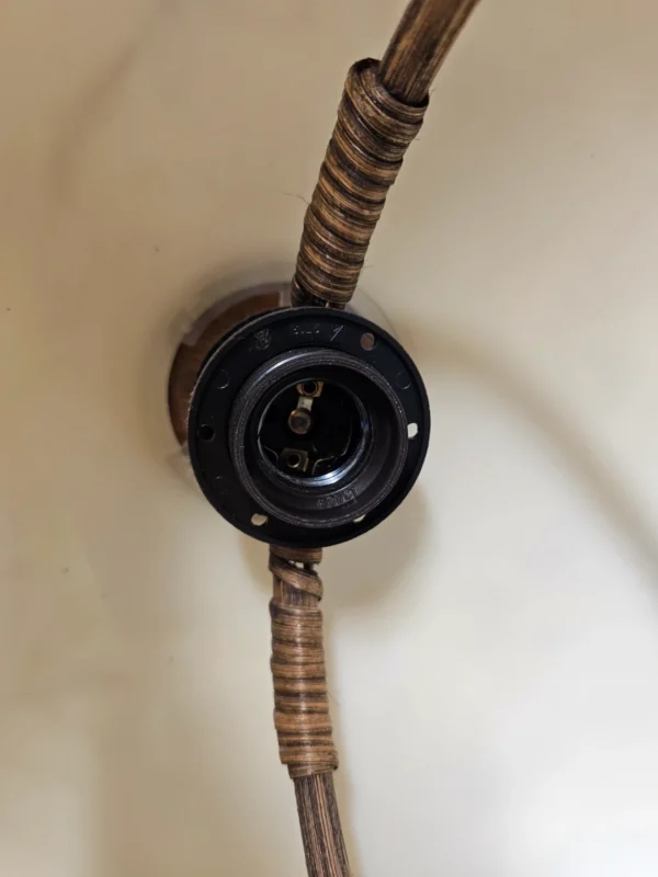 Lampa wisząca vintage z prawdziwymi roślinami regulowana Italy 73 cm