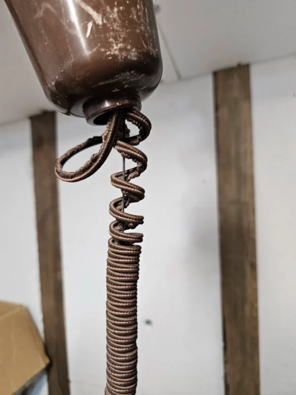 Lampa wisząca vintage z prawdziwymi roślinami regulowana Italy 73 cm