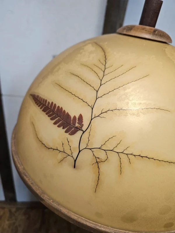 Lampa wisząca vintage z prawdziwymi roślinami regulowana Italy 73 cm