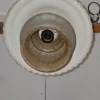Lampa wisząca vintage Graeve biała z dymionym kloszem 27 cm