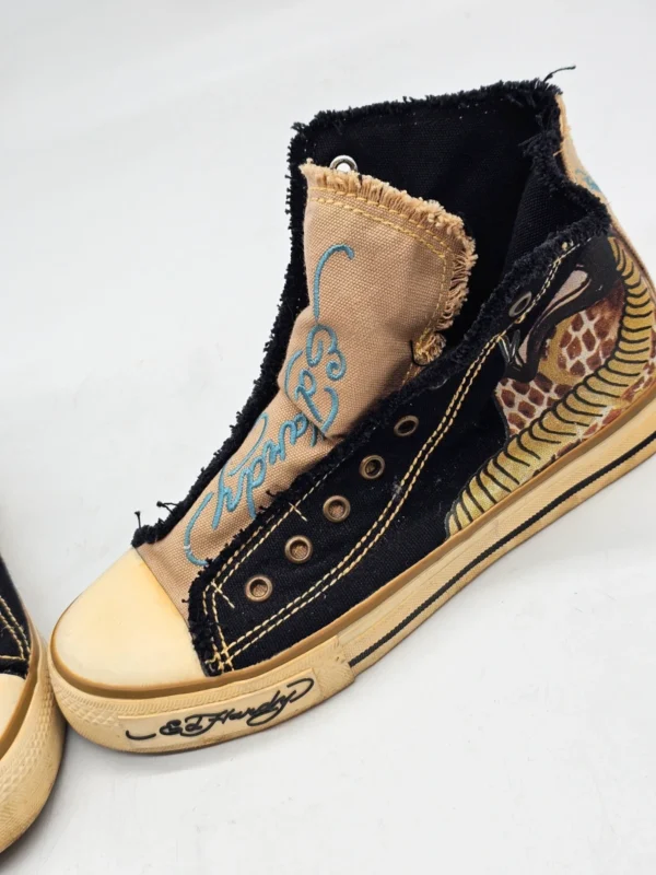 Trampki Ed Hardy Designs z motywem kobry unikatowe wysokie sneakersy
