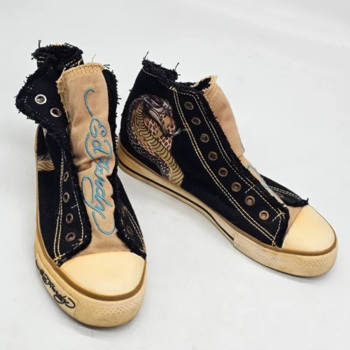 Trampki Ed Hardy Designs z motywem kobry unikatowe wysokie sneakersy