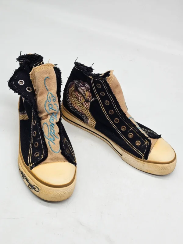 Trampki Ed Hardy Designs z motywem kobry unikatowe wysokie sneakersy