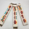 Drewniany pociąg Vintage Four Colour suitcart Zestaw 3 komplet z pudełkami