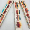 Drewniany pociąg Vintage Four Colour suitcart Zestaw 3 komplet z pudełkami