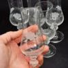 Kieliszki vintage ręcznie zdobione kwiatowy grawer komplet 5 sztuk 18 cm