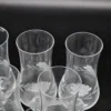 Kieliszki vintage ręcznie zdobione kwiatowy grawer komplet 5 sztuk 18 cm