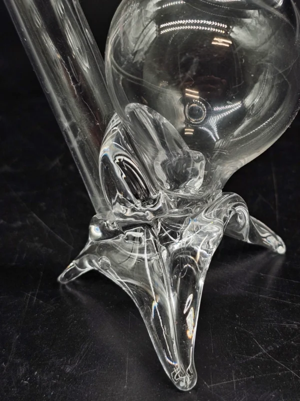 Szklany element dekoracyjny forma artystyczna ręczne szkło 14 cm