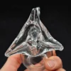 Szklany element dekoracyjny forma artystyczna ręczne szkło 14 cm