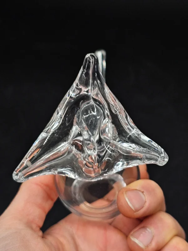 Szklany element dekoracyjny forma artystyczna ręczne szkło 14 cm
