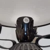 Lampa wisząca vintage rustykalna szkło mleczne ceramika kwiaty 69 cm