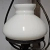 Lampa wisząca vintage rustykalna szkło mleczne ceramika kwiaty 69 cm