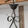Lampa wisząca vintage rustykalna szkło mleczne ceramika kwiaty 69 cm