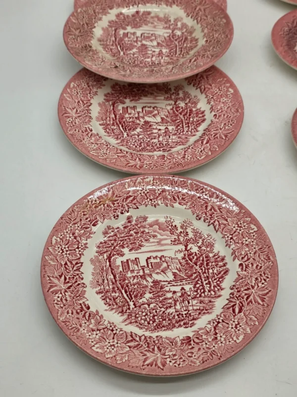 Zestaw Mason’s Vista England czerwony – 6 filiżanek + 6 spodków + 5 talerzy
