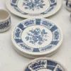Zestaw Johnson Bros England niebieski – 6 filiżanek + talerze vintage