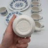 Zestaw Johnson Bros England niebieski – 6 filiżanek + talerze vintage