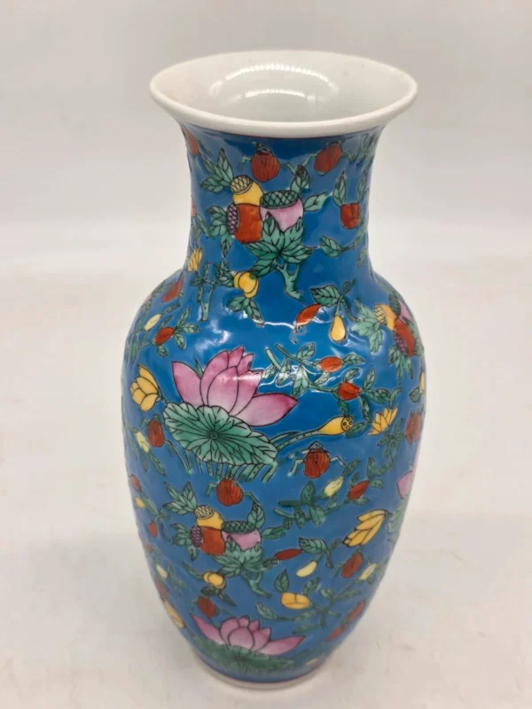 Wazon porcelanowy orientalny – ręcznie zdobiony, wys. 25 cm