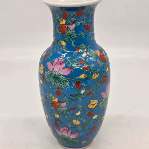 Wazon porcelanowy orientalny – ręcznie zdobiony, wys. 25 cm