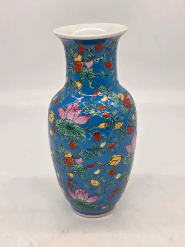Wazon porcelanowy orientalny – ręcznie zdobiony, wys. 25 cm