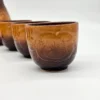 Niemiecki zestaw Ceramiczny dzbanek + 6 czarek relief winogrona vintage