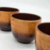 Niemiecki zestaw Ceramiczny dzbanek + 6 czarek relief winogrona vintage