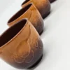 Niemiecki zestaw Ceramiczny dzbanek + 6 czarek relief winogrona vintage