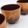 Niemiecki zestaw Ceramiczny dzbanek + 6 czarek relief winogrona vintage