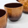 Niemiecki zestaw Ceramiczny dzbanek + 6 czarek relief winogrona vintage