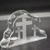 JOSKA Kristall dekor religijny trzy krzyże szkło kryształowe