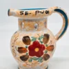 Ceramiczny dzbanek Dekoracyjny włoski ręcznie malowany folk 15 cm