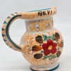 Ceramiczny dzbanek Dekoracyjny włoski ręcznie malowany folk 15 cm
