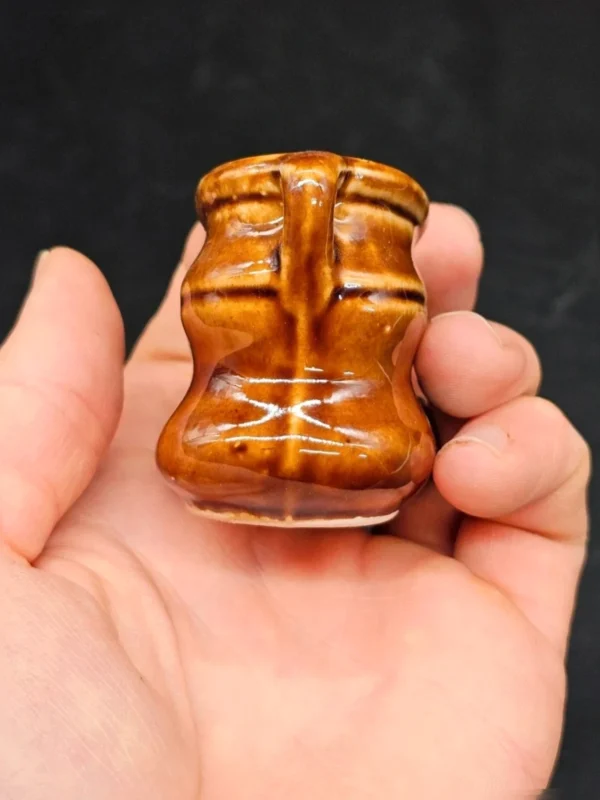 Miniaturowy But ceramiczny Fackelmann – brązowe szkliwo retro