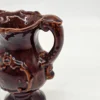 Wazon ceramika Włoska brąz szkliwiony 18 cm