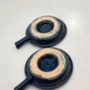 Zestaw 2 ceramicznych naczyń do ślimaków escargot 6 otworów granatowe folk